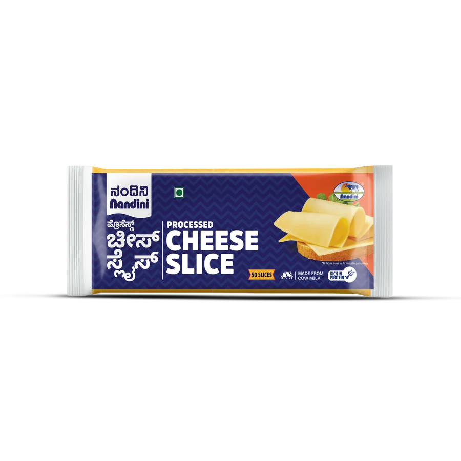 Nandini Cheese Slices, 50-slice pack shown