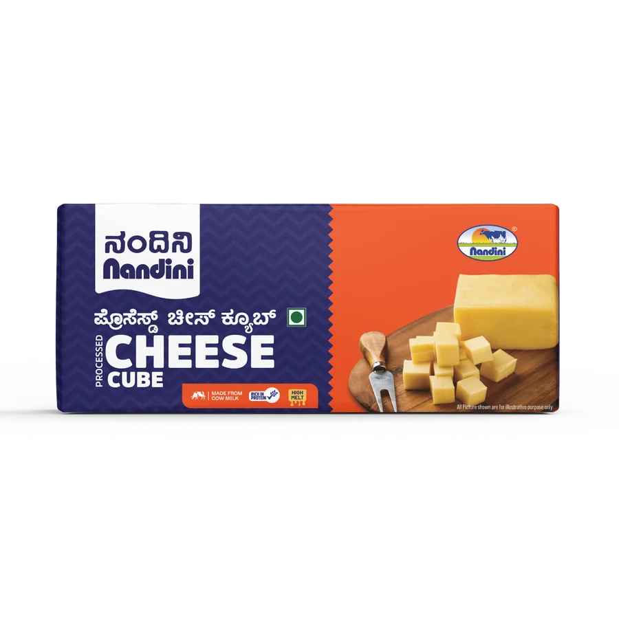 Nandini Processed Cheese Cubes, Pack options on enquiry